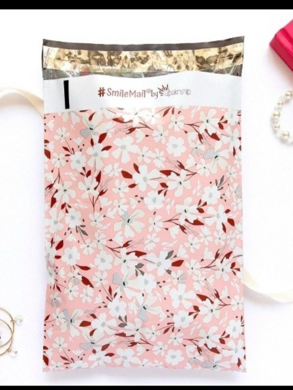 Polymailer Mylar Count 10 Floral Pink Supplies Poly Office Boho - Picture 6 of 13